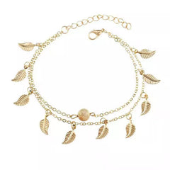 Leaf Anklet-02 (Golden)