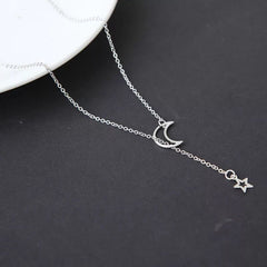 Moon and Star Pendant (Silver)