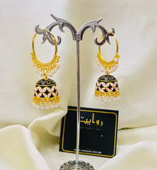 Meena Bali Jhumka-01 (Black)