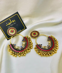 Oxidized Earring-20 (Maroon)