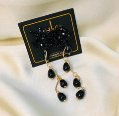 Tassel Earring-02 (Black)