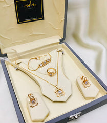 Zircon Locket Set-05 (White)