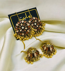 Double Sahara Jhumky-04 (Brown)