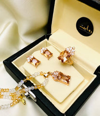 Zircon Mala Set-01 (Golden)