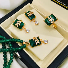 Zircon Mala Set (Green)