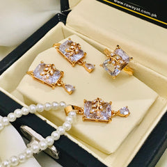 Zircon Mala Set (Pearl)