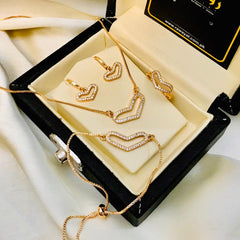 Zircon Necklace-15 (Heart)