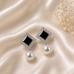 Zircon Earring-171 (Black)
