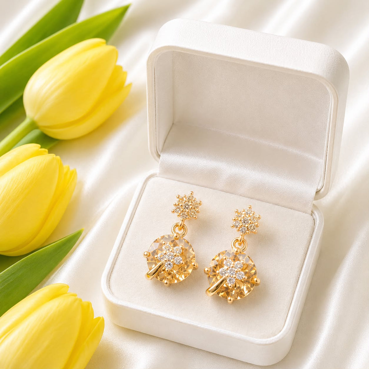Zircon Earring-223 (Golden)