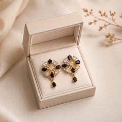 Zircon Earring-219 (Black)