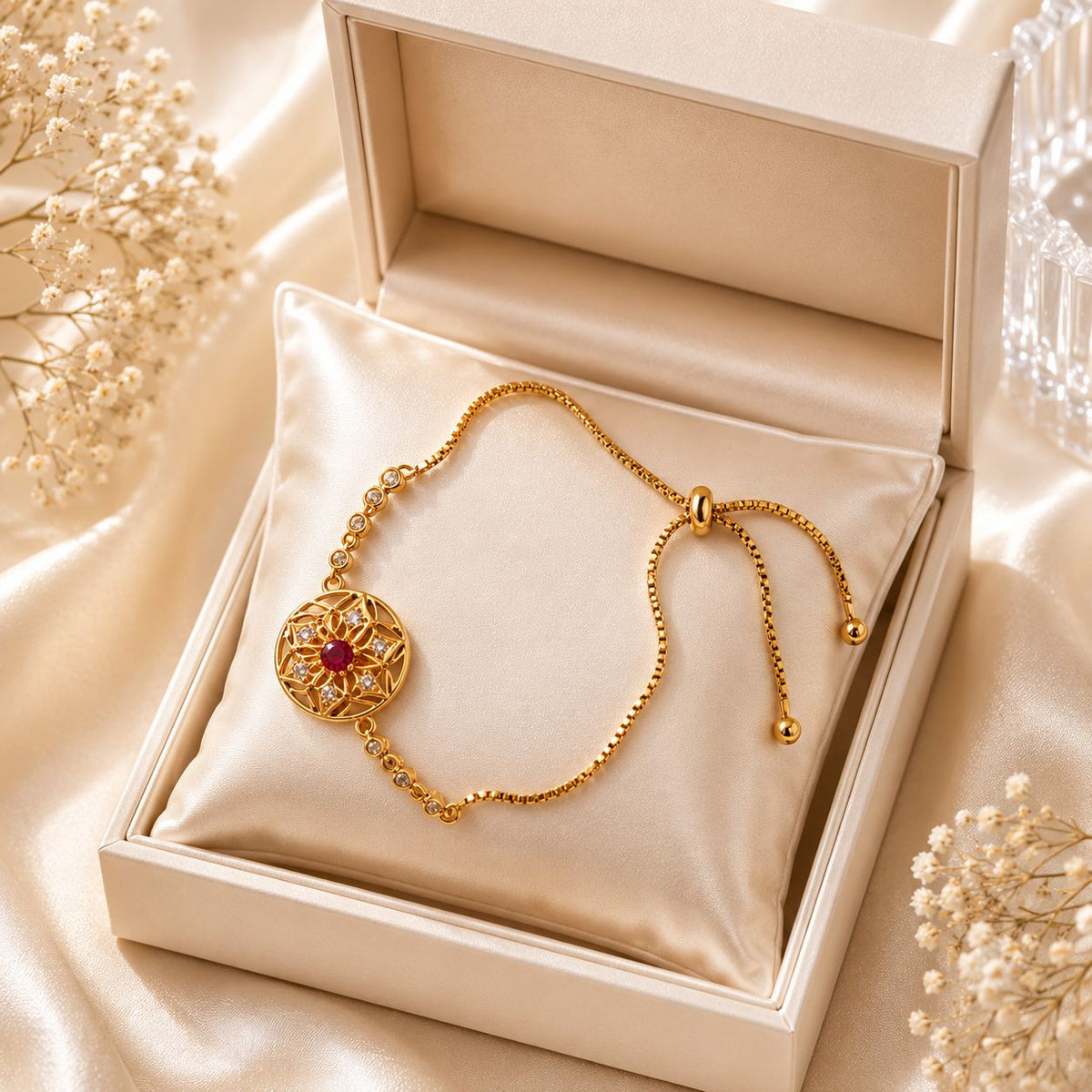Adjustable Bracelet-263 (Maroon)