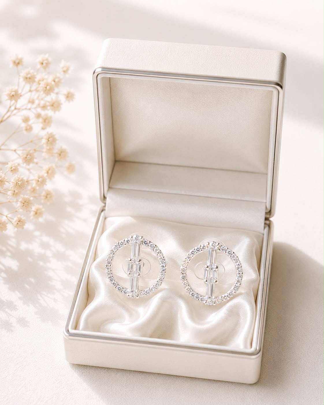 Zircon Earring-221 (Silver)