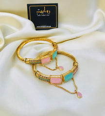 Braided Kara-95 (Pink/Mint Green)