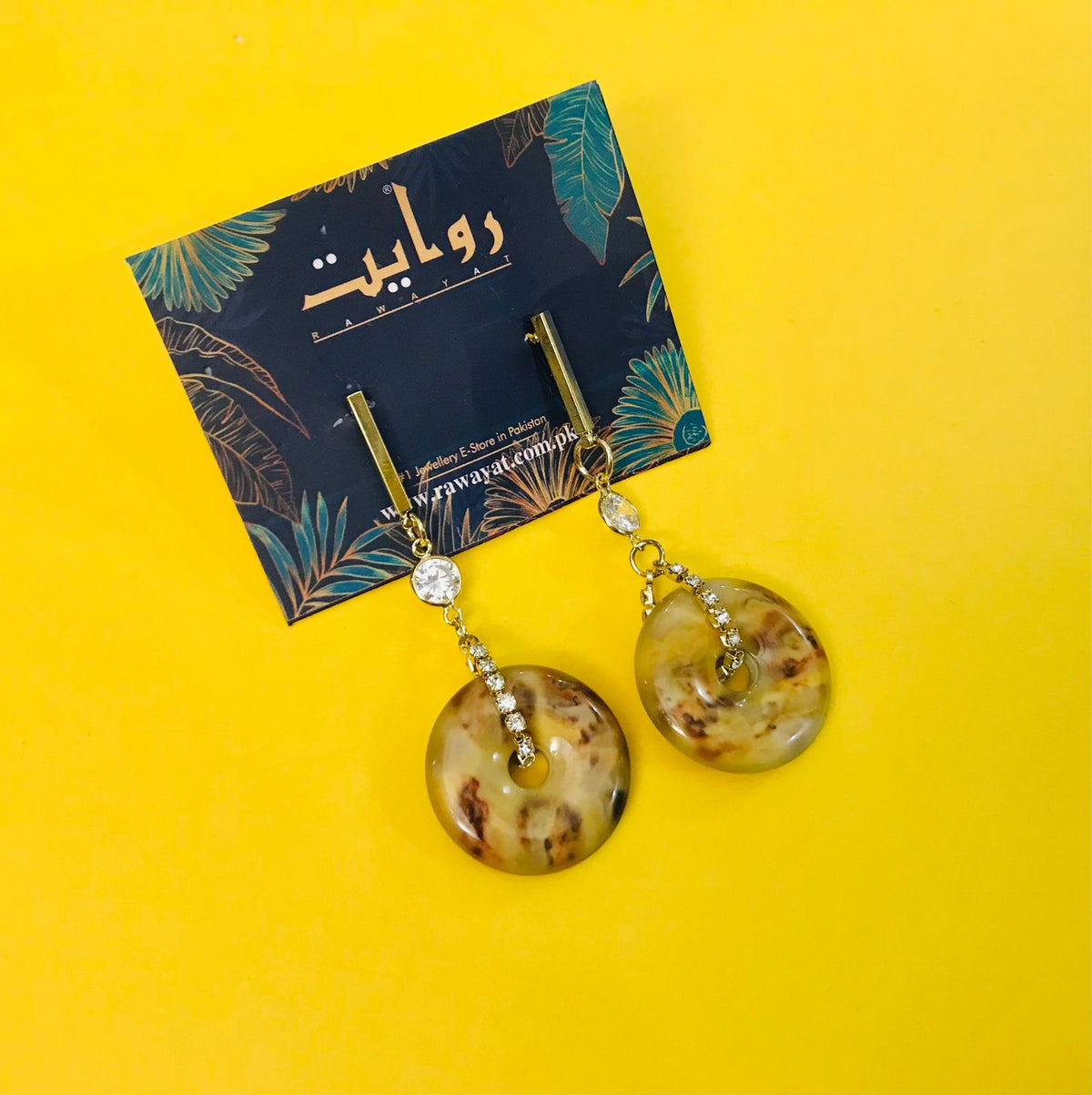 Fancy Earring-277 (Matt Yellow)