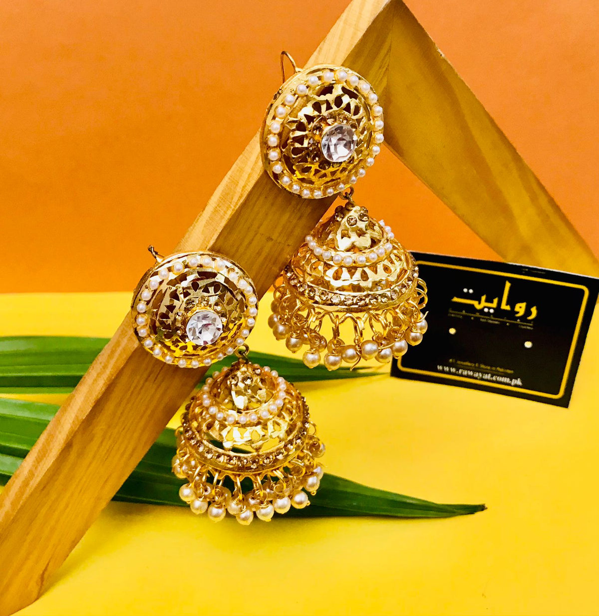 Hyderabadi Jhumka 02 (Golden)