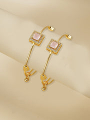 Adjustable Adult Bangle-71 (Golden/Pink)