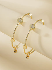 Adjustable Adult Bangle-61 (Golden Ball)