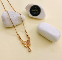 Zircon Pendant-178 (Golden) (Butterfly)