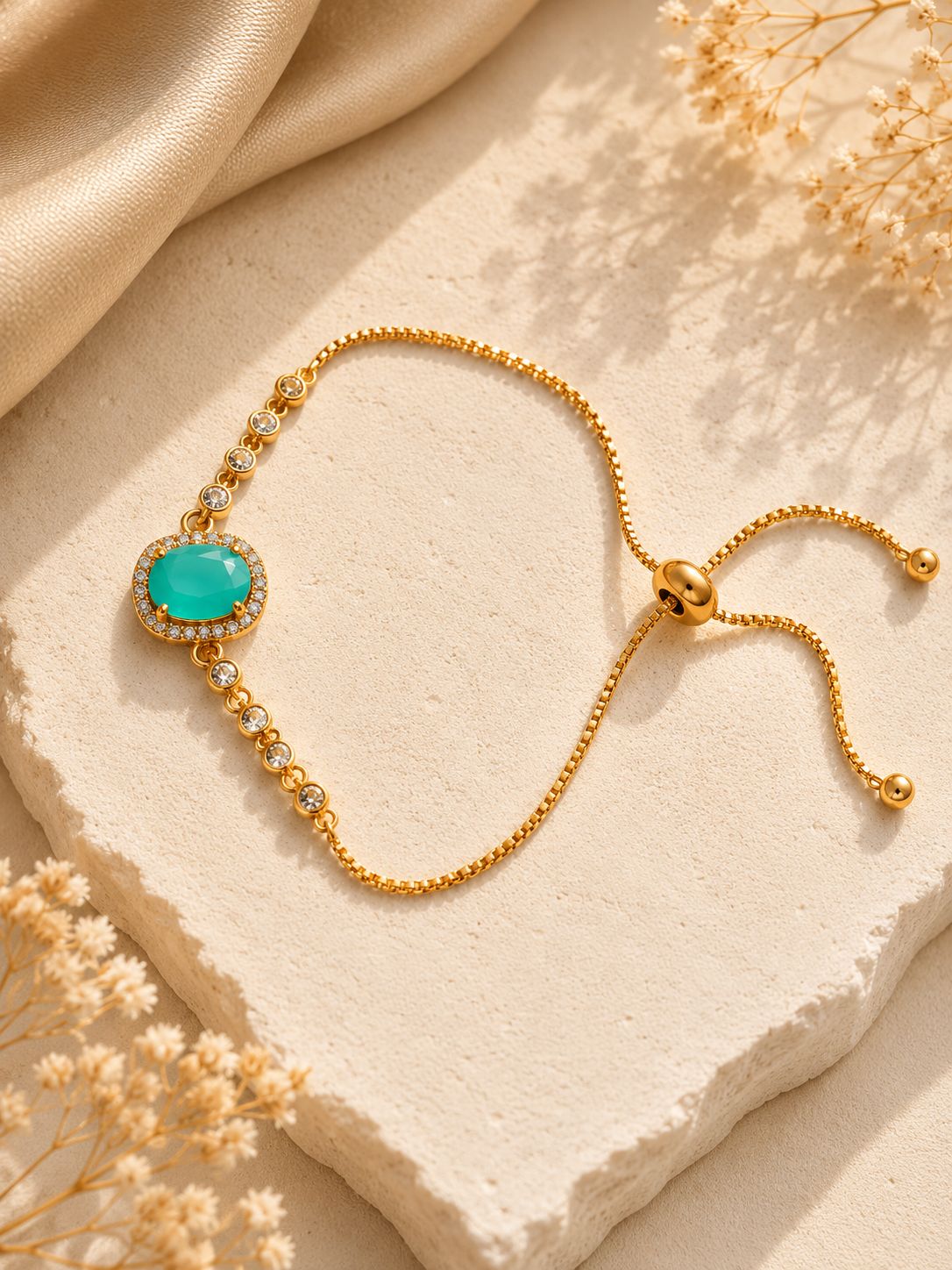 Adjustable Bracelet-261 (Ferozi)