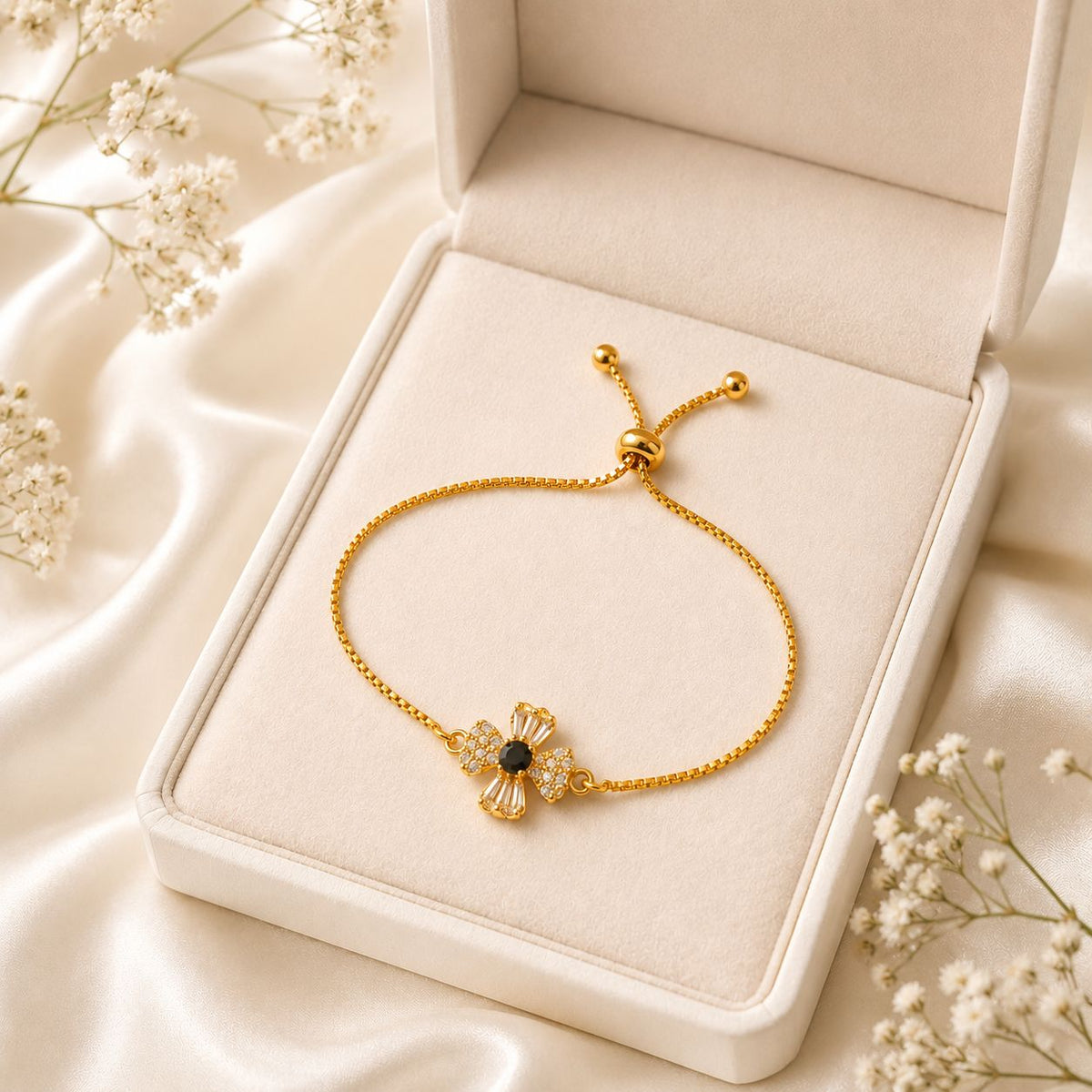 Adjustable Bracelet-262 (Black)
