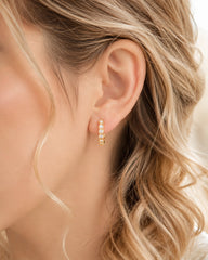 Fancy Hoop Earring-207(White)