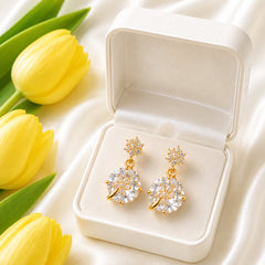 Zircon Earring-223 (White)