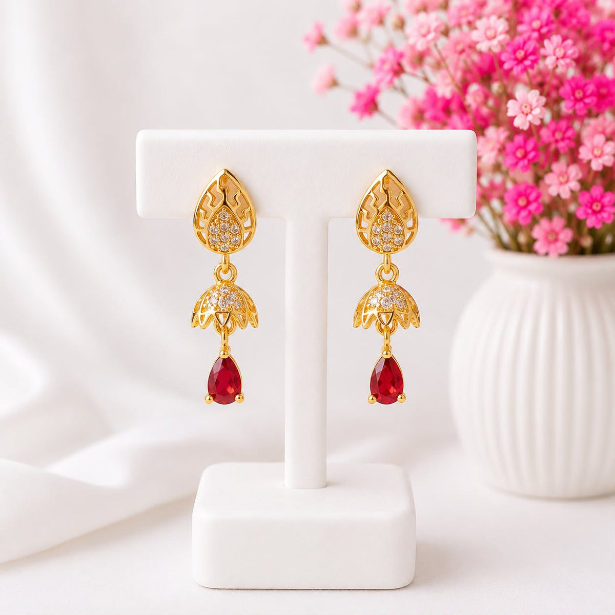 Fancy Jhumki-100 (Maroon)