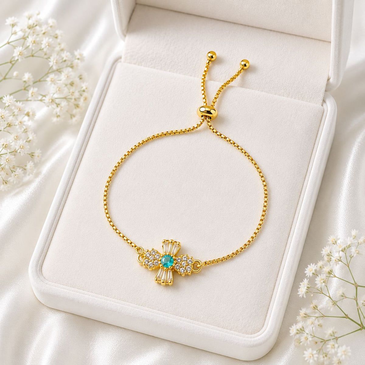 Adjustable Bracelet-262 (Ferozi)