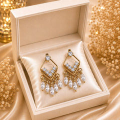Zircon Earring-224 (White)
