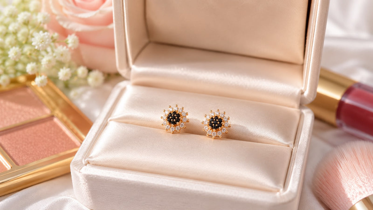 Zircon Fancy Studs-217(Black)