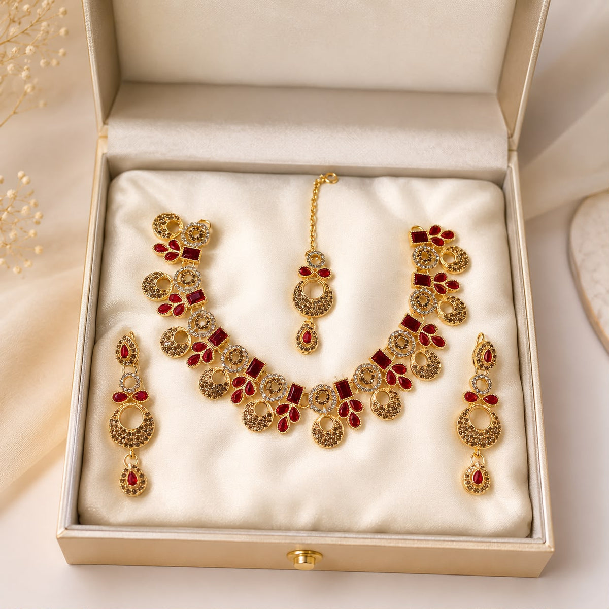 Zircon Set (Maroon)