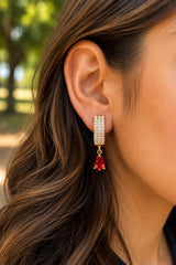 Zircon Hoop Bali-223 (Maroon)