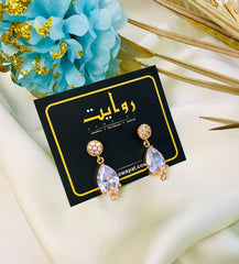 DIGITAL ZIRCON EARRING-24 (White)