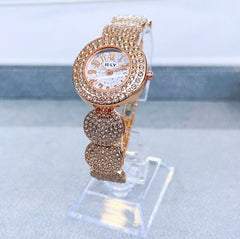 Rawayat Ladies Stone Watch-01 (Rose Gold)