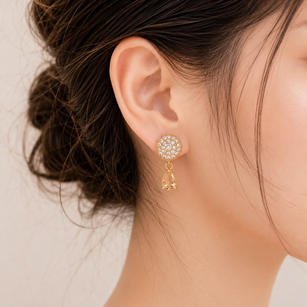 Zircon Earring-168(Golden)
