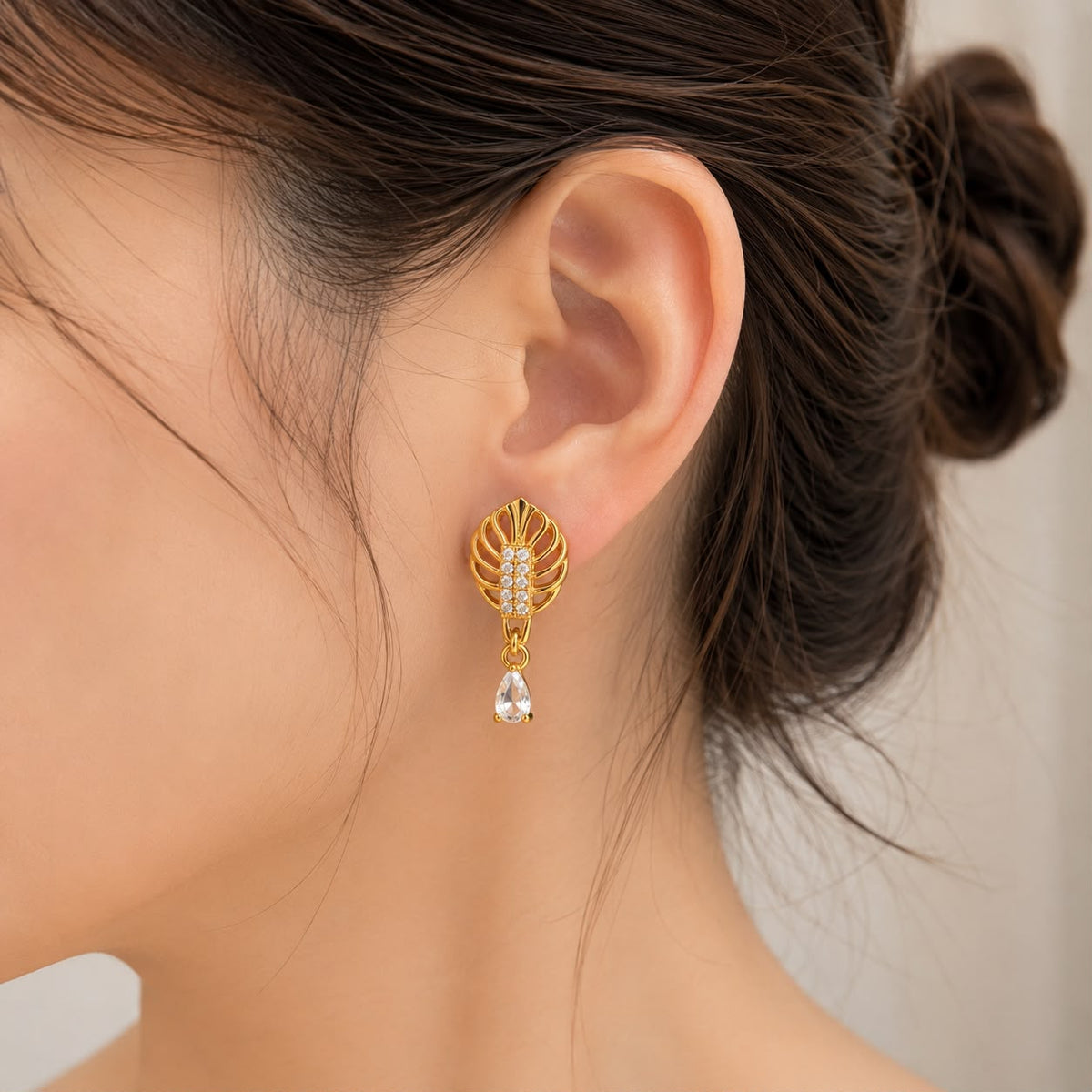 Zircon Hoop Bali-219(White)
