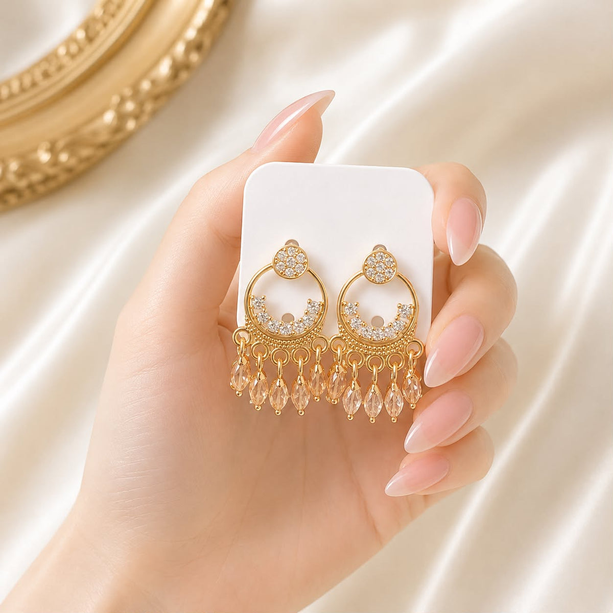 Zircon Earring-222 (Golden)