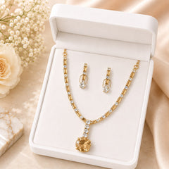 Zircon Locket Set-168 (Golden)