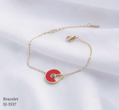 Stainless Steel Bracelet-08 (Maroon)