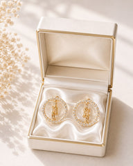 Zircon Earring-221 (White Gold)