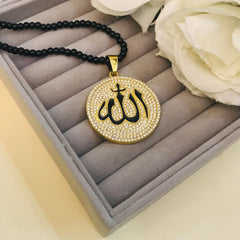 Calligraphy Allah Pendant-10 (Black)