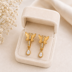 Zircon Hoop Earring-238 (White)