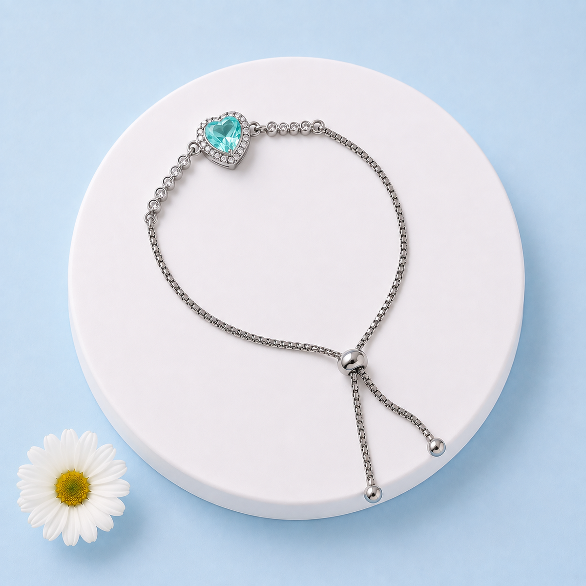 Adjustable Bracelet-280 (Silver/Mint)