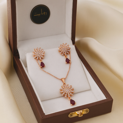 Zircon Locket Set-33 (Maroon)