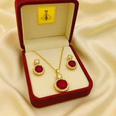 Zircon Locket Set-36 (Maroon)