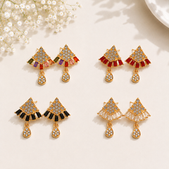 Zircon Earring-258 (Black)