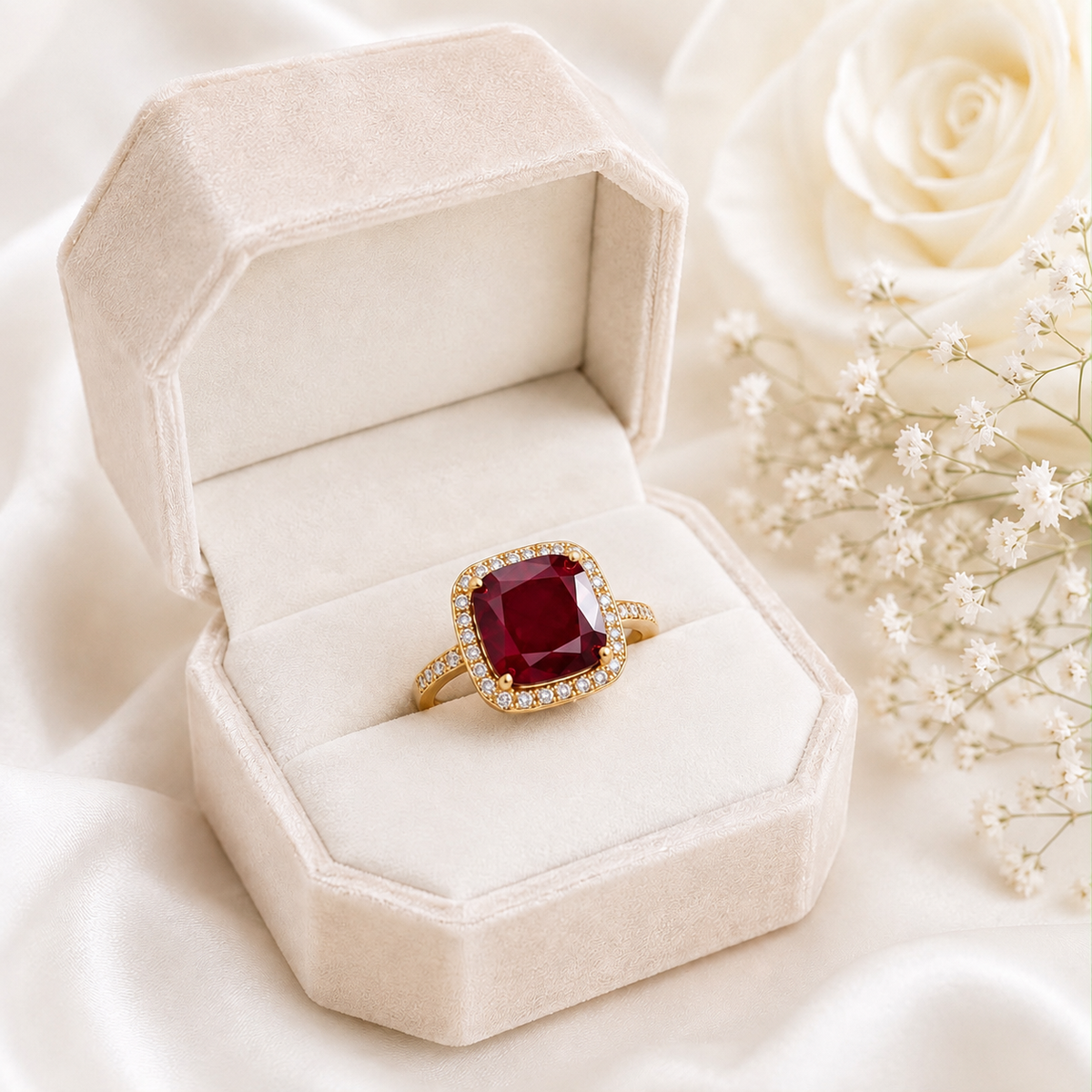 Zircon Ring-464 (Maroon)