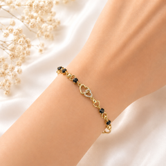 Zircon Bracelet-98 (Golden/Black)