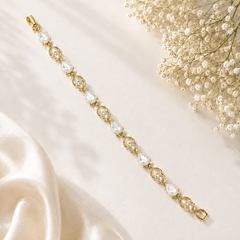 Zircon Bracelet-101 (Golden/White)