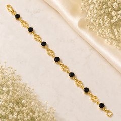 Zircon Bracelet-102 (Golden/Black)